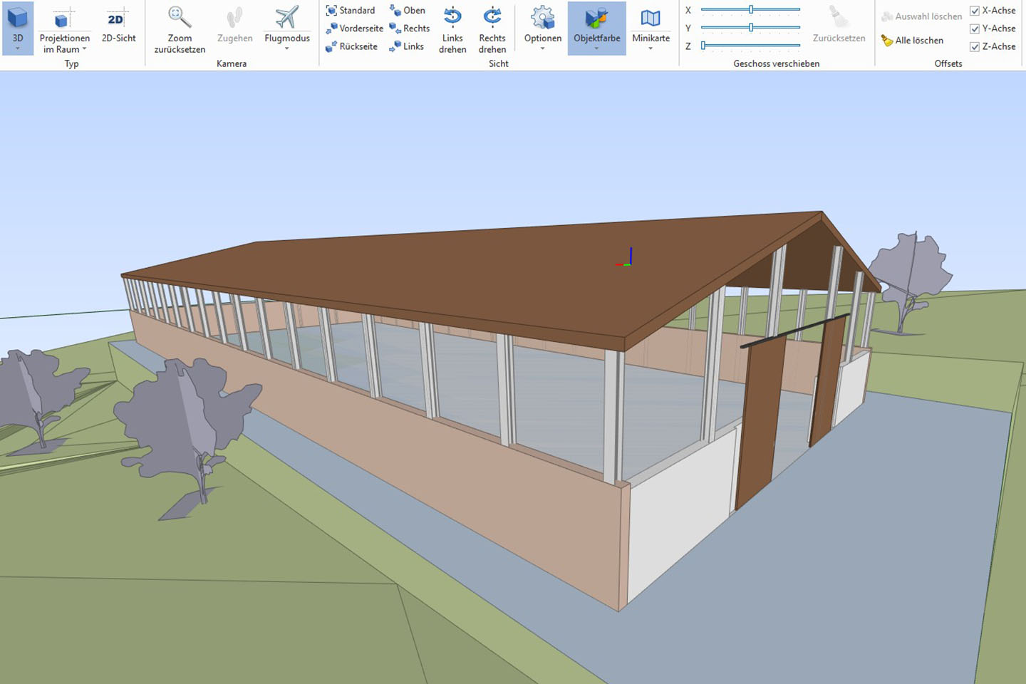 3D-Planung Reithalle, bei Kallmünz